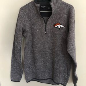 Denver Broncos Quarter Zip Sweater